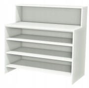 LADA SPRZEDAŻOWA SKLEPOWA RECEPCYJNA RECEPCJA BIURKO Z NADSTAWKĄ 115cm