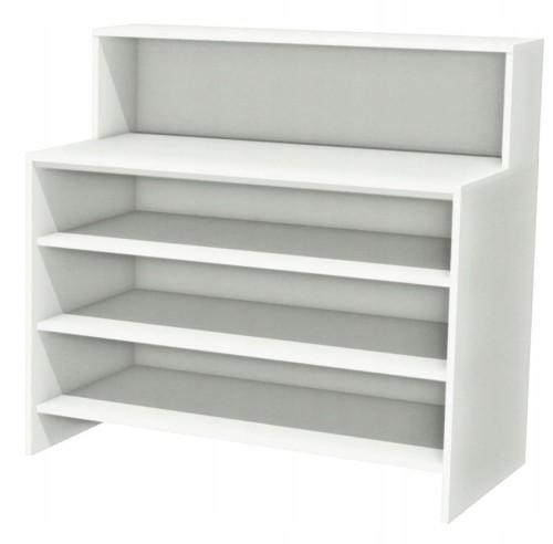 LADA SPRZEDAŻOWA SKLEPOWA RECEPCYJNA RECEPCJA BIURKO Z NADSTAWKĄ 115cm