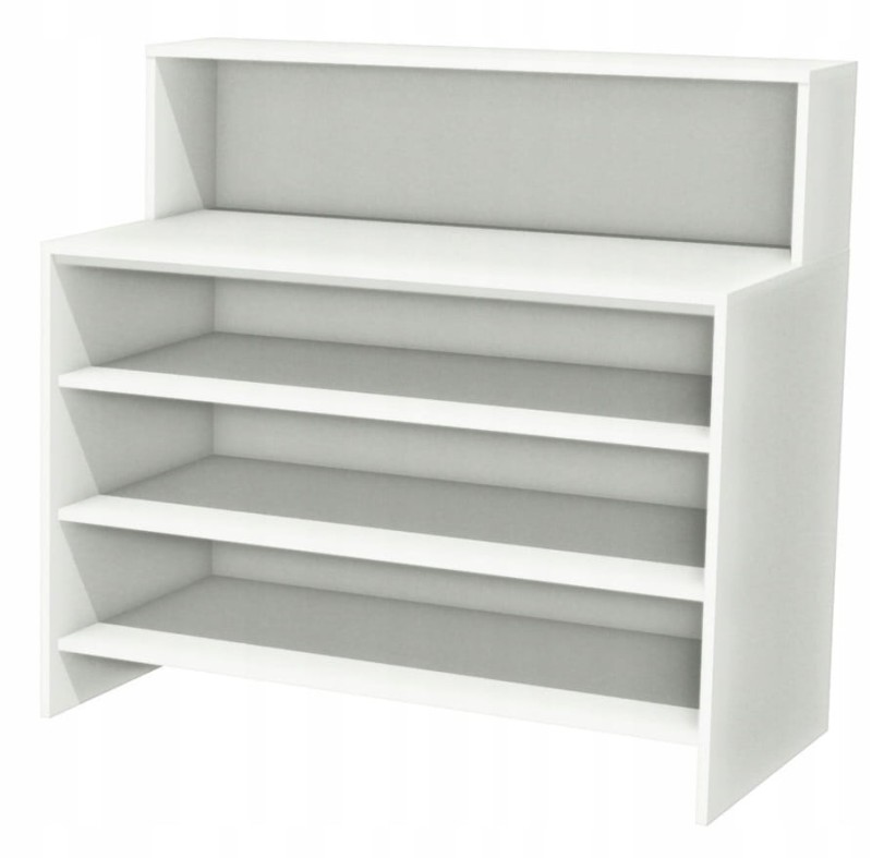 LADA SPRZEDAŻOWA SKLEPOWA RECEPCYJNA RECEPCJA BIURKO Z NADSTAWKĄ 