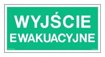 TABLICZKA WYJŚCIE EWAKUACYJNE ŚWIECĄCA