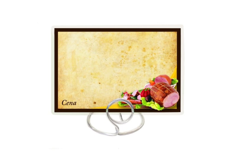 Cenówki z obrazkiem 65x95mm do sklepu mięsnego - 50 sztuk