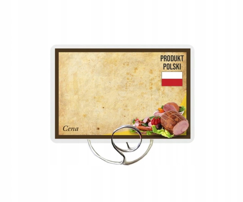 Cenówki, etykiety laminowane- PRODUKT POLSKI - 50 sztuk WĘDLINY MIĘSO