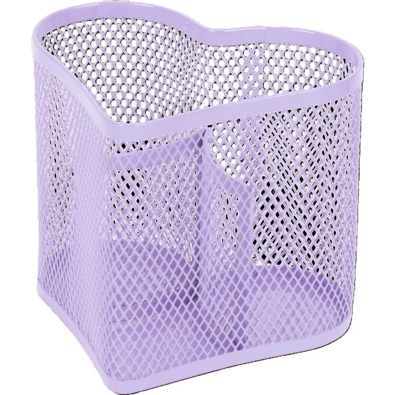 Organizer na biurko Serce - lawendowy przybornik na biurko