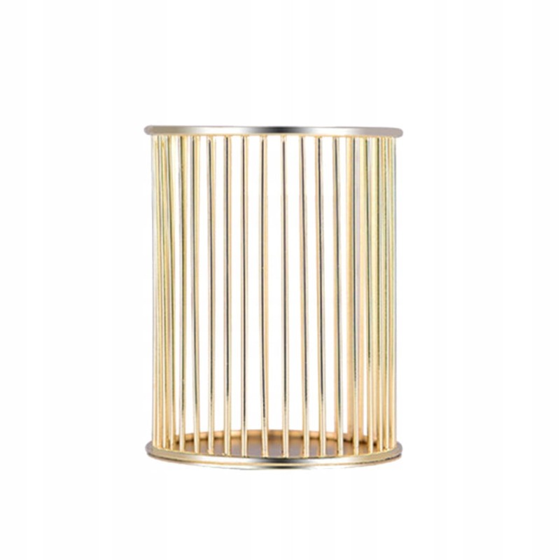 ZŁOTY ORGANIZER NA DŁUGOPISY I OŁÓWKI Z AŻUROWYM WZOREM PRZYBORNIK BIURKO