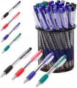 Długopisy wielokolorowe Office Essentials w przyborniku pojemniku kubku 40