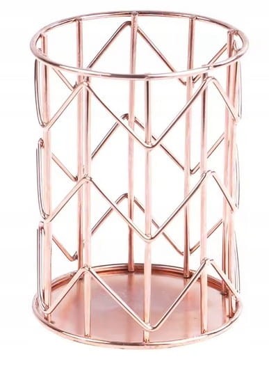 ORGANIZER PRZYBORNIK NA DŁUGOPISY RÓŻOWY ZŁOTY GLAMOUR