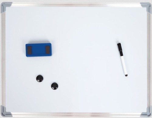 TABLICA MAGNETYCZNA SUCHOŚCIERALNA 60x45 + GĄBKA + MARKER + MAGNESY