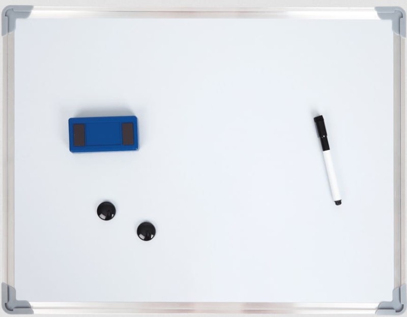 TABLICA MAGNETYCZNA SUCHOŚCIERALNA 60x45 + GĄBKA + MARKER + MAGNESY