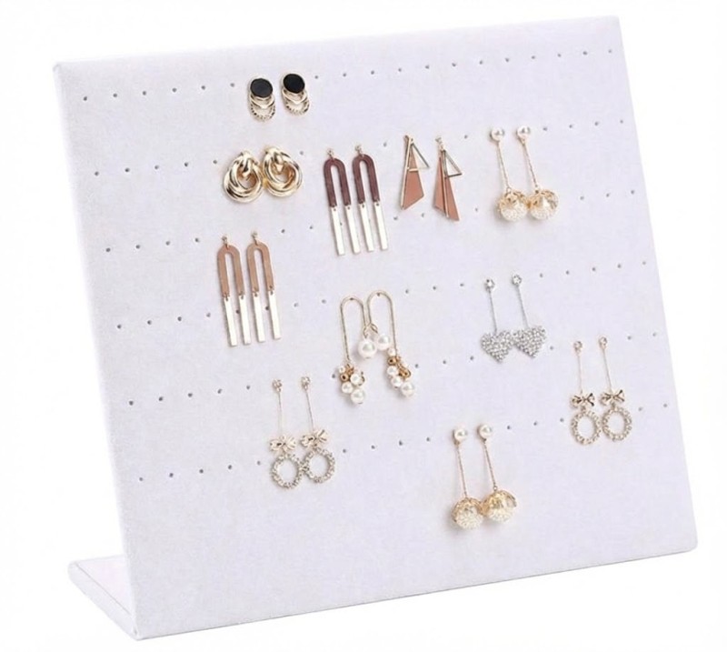 EKSPOZYTOR STOJAK NA KOLCZYKI DO SKLEPU DOMU duży 120 otworów biały