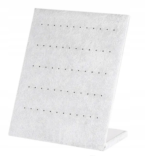 EKSPOZYTOR STOJAK NA KOLCZYKI klipsy SZARY na biżuterię