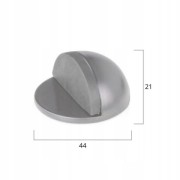 ODBOJNIK OGRANICZNIK DRZWIOWY przykręcany - chrom srebrny