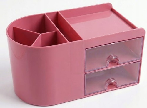Organizer na biurko z przegródkami różowy 20 x 9,5 x 10,5 cm