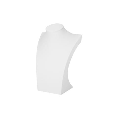 EKSPOZYTOR NA STOJAK POPIERSIE ŁAŃCUSZKI NASZYJNIKI BIAŁE EKOSKÓRA 21cm