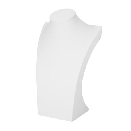 EKSPOZYTOR NA STOJAK POPIERSIE ŁAŃCUSZKI NASZYJNIKI BIAŁE EKOSKÓRA 30CM