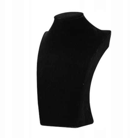 EKSPOZYTOR NA BIŻUTERIĘ STOJAK POPIERSIE ŁAŃCUSZKI NASZYJNIKI CZARNE 30CM