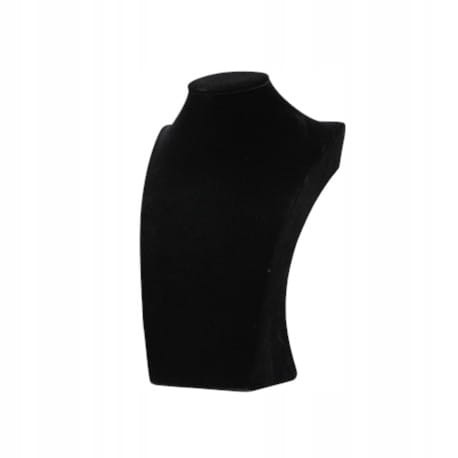 EKSPOZYTOR NA BIŻUTERIĘ STOJAK POPIERSIE ŁAŃCUSZKI NASZYJNIKI CZARNE 25CM