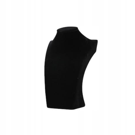 EKSPOZYTOR NA BIŻUTERIĘ STOJAK POPIERSIE ŁAŃCUSZKI NASZYJNIKI CZARNE 21CM