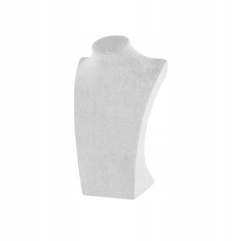 EKSPOZYTOR NA BIŻUTERIĘ STOJAK POPIERSIE NA ŁAŃCUSZKI NASZYJNIKI SZARE 21CM