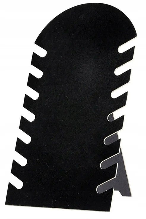 EKSPOZYTOR STOJAK NA BIŻUTERIĘ ŁAŃCUSZKI NASZYJNIKI ZAWIESZKI CZARNY ZAOKR