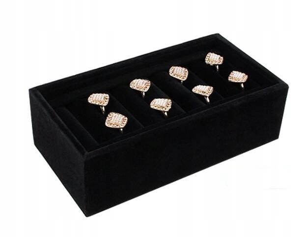 EKSPOZYTOR TACKA MAŁA NA KOLCZYKI PIERŚCIONKI BIŻUTERIĘ WYSOKA CZARNA