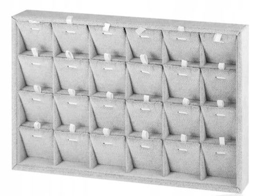 EKSPOZYTOR NA BIŻUTERIĘ SZARA ORAGNIZER TACKA NA ZAWIESZKI KOLCZYKI