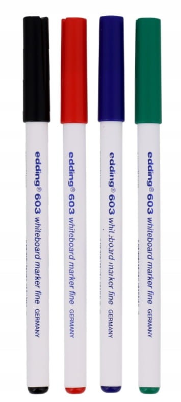 Marker suchościeralny wielokolorowy Edding 4 szt.