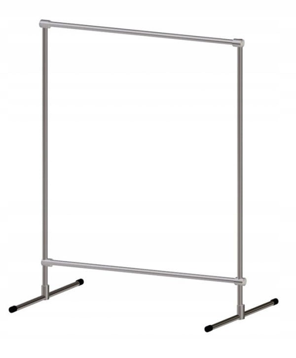 Stojak Sklepowy Wieszak na Odzież 150x120x60 cm Chrom