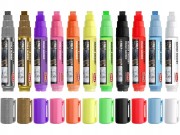 Marker Kredowy do tablic TOMA TO-291 ścięty 8x5mm srebrny GRUBY MAZAK PISAK