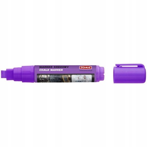 Marker Kredowy do tablic TOMA TO-291 8x5mm FIOLETOWY GRUBY MAZAK PISAK