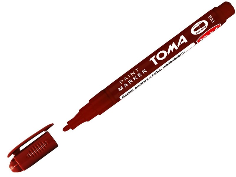 Marker olejowy cienki BRĄZOWY 1,5 mm TO-441 TOMA mazak pisak