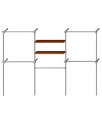 Regał z Półkami Przyścienny 300x200x40 cm System Rurowo Kulowy Garderoba