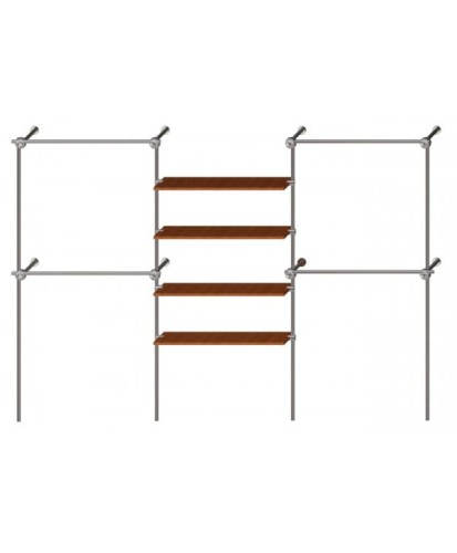 Regał z Półkami Przyścienny 300x200x40 cm System Rurowo Kulowy Garderoba