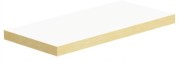 Biało-złota półeczka ścienna niewidoczny montaż 30x15 cm