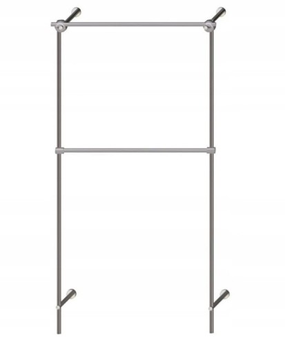 Metalowy regał przyścienny na odzież wieszak sklepowy regulowany 100x200 cm