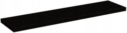 Czarna matowa półka wisząca bez widocznych wsporników 60x15 cm loft