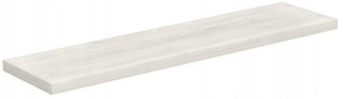 Biała drewnopodobna półka ścienna Dąb Craft Biały 60x15 cm niewidoczny montaż