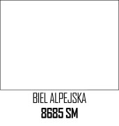 Biała gładka płyta meblowa 18 mm wykończona obrzeżem