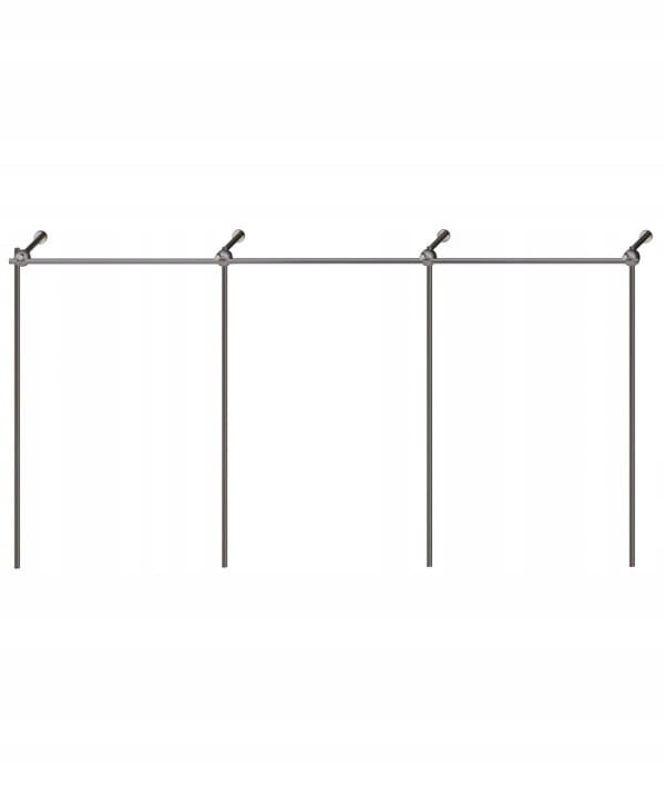 REGAŁ NA ODZIEŻ WIESZAK SKLEPOWY GARDEROBY 4x1.5m