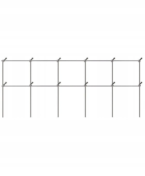 Regał na Odzież Przyścienny 600x200x40 cm System Rurowo-Kulowy Garderoba 6m