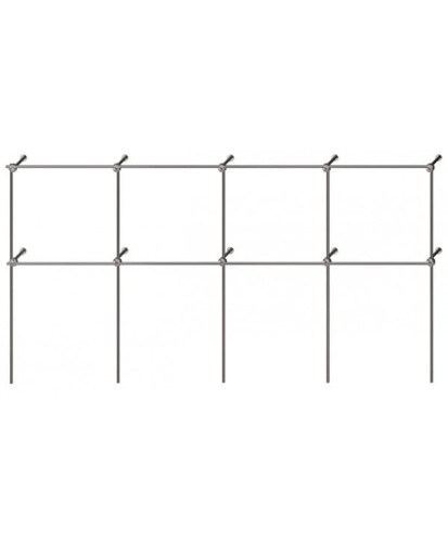Regał na Odzież Przyścienny 500x200x40 cm System Rurowo Kulowy Garderoba