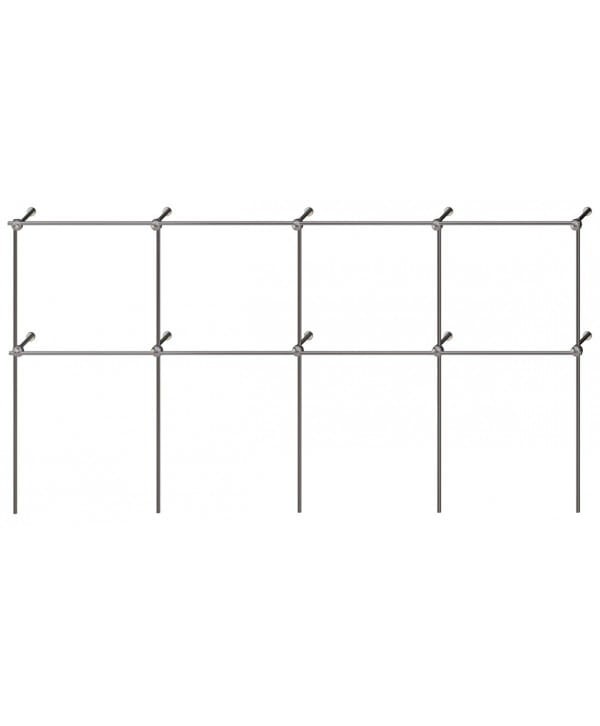 Regał na Odzież Przyścienny 500x200x40 cm System Rurowo-Kulowy Garderoba 5x2m