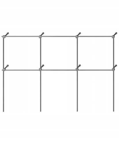 Regał na Odzież Przyścienny 400x200x40 cm System Rurowo Kulowy Garderoba