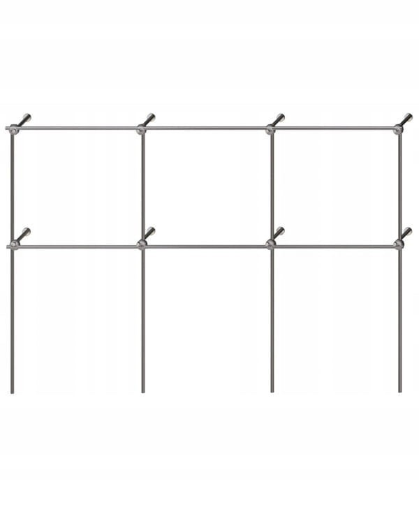 Regał na Odzież Przyścienny 400x200x40 cm System Rurowo-Kulowy Garderoba