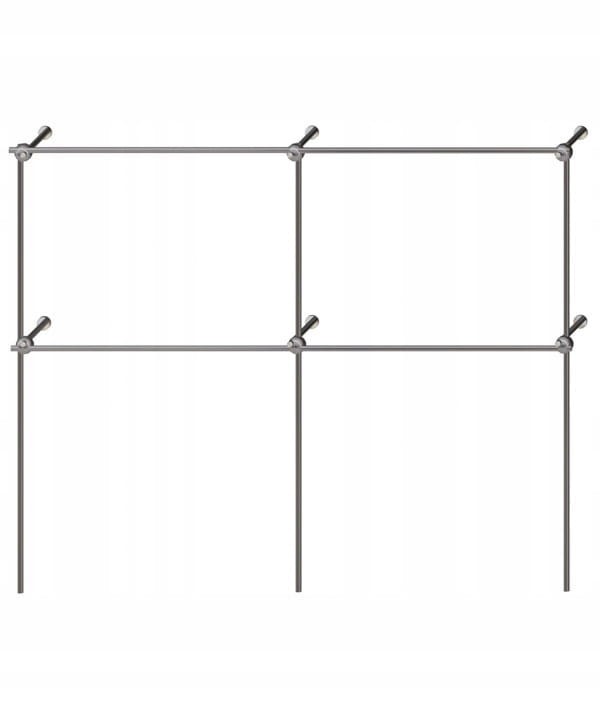 Regał na Odzież Przyścienny 300x200x40 cm System Rurowo-Kulowy Garderoba