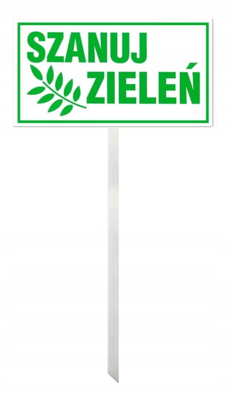 Trzonek K na słupku aluminium SZANUJ ZIELEŃ
