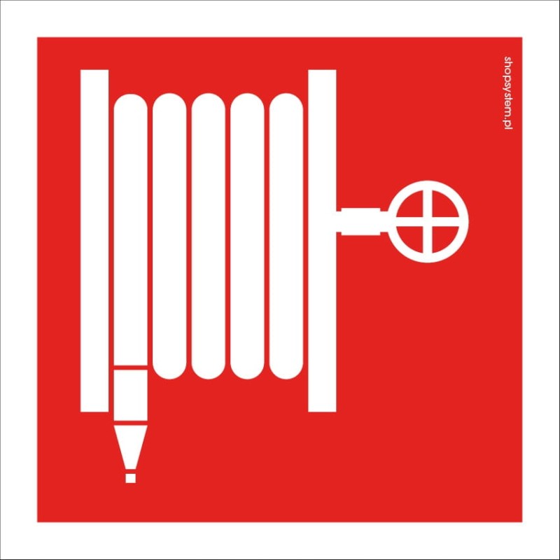 NAKLEJKA HYDRANT ZNAK PRZECIWPOŻAROWY 15x15