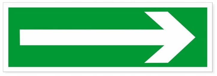 NAKLEJKA INFORMACYJNA STRZAŁKA EWAKUACYJNA