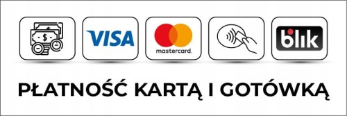 Naklejka Płatność Kartą i Gotówką Visa BLIK 15x5 cm