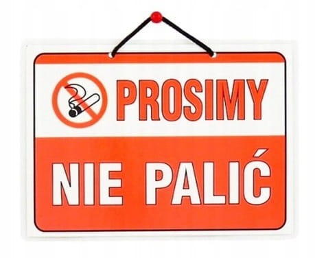 Tabliczka wywieszka Prosimy nie palić A5 15x21 cm laminowana