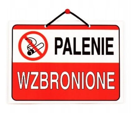 Tabliczka wywieszka Palenie wzbronione A5 15x21 cm laminowana